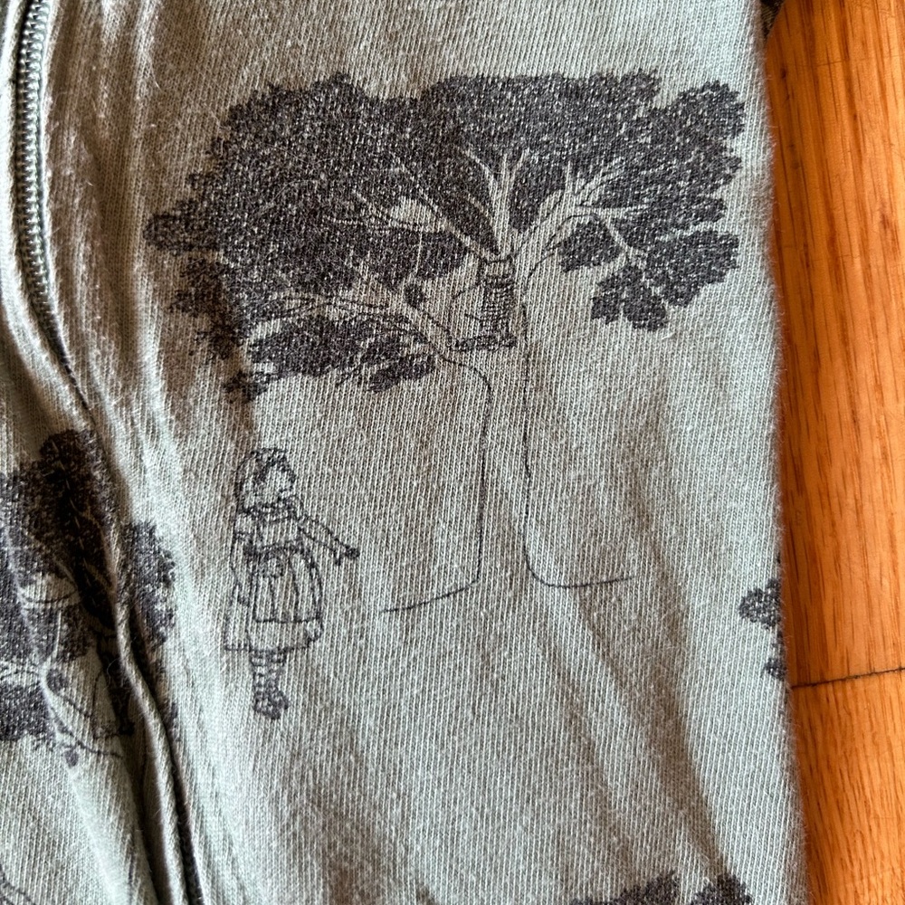 Kate Quinn Alice in Wonderland Footie in Eucalyptus - Picture 4 of 5